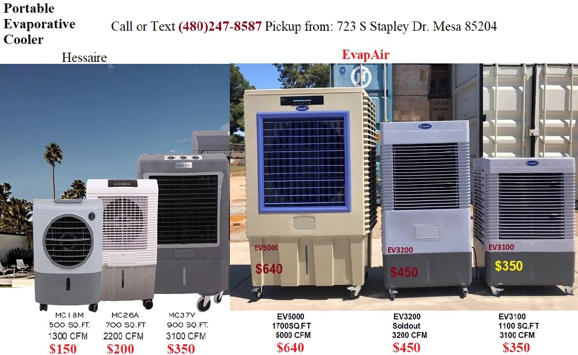 Swamp Cooler Evaporative Cooler $150 and Up