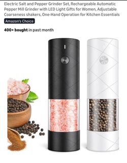 Electric Salt & Pepper Grinder Set
