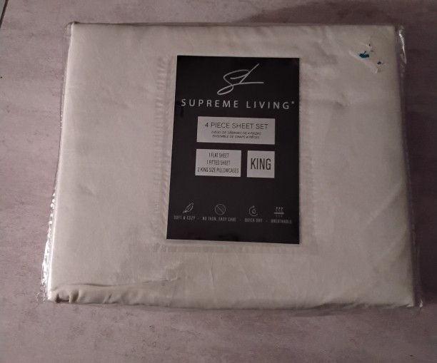 Supreme Living 4 Piece Sheet Set ( KING SIZE)