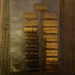 Mini Gold Plated Sterling Silver Bars