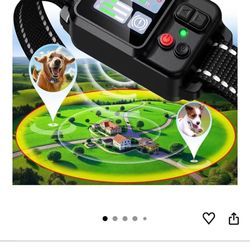 GPS Wireless Dog Collar Fence System,Invisible Electric Fence for Dogs,Adjustable Range 49-6561ft,3 Training Mode,Rechargeable,Waterproof,Pet Containm