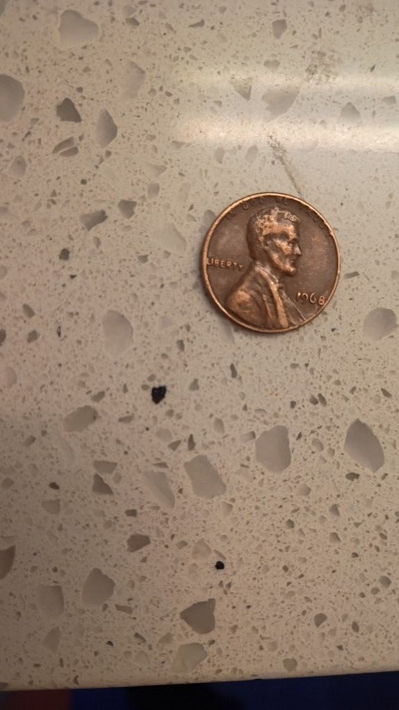 1968 Doubling,No Mint Mark, In God We Trust, Touching The Rim Or In It.