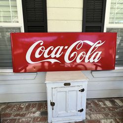 Antique Coca Cola Porcelain Sled Sign