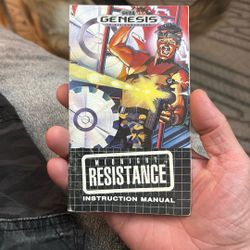 Sega Genesis Midnight Resistance Manual Only 