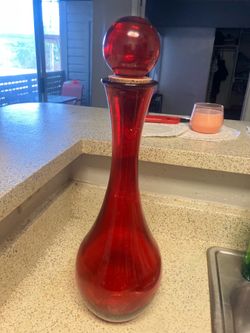 Large Red Vase