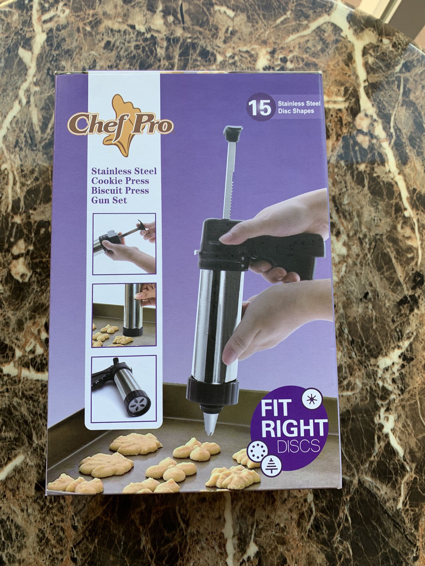 Chef pro stainless steel cookie press