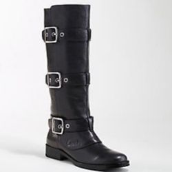 Coach Jordan Women’s Leather Riding Boots Size 7 with Buckles Straps With Box