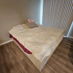 Brimnes Ikea Bed Frame With Storage White King
