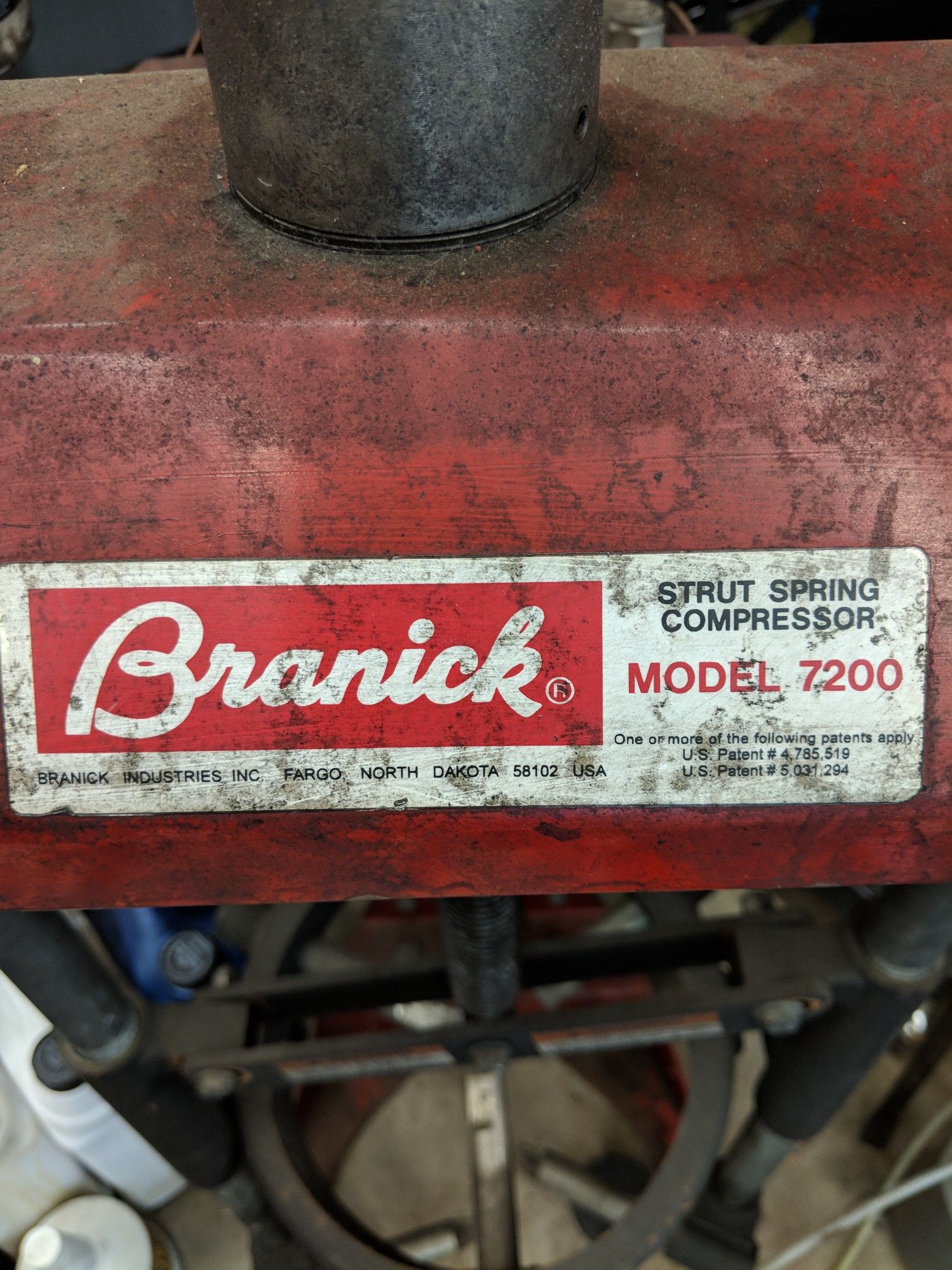 Branick model 7200 wall mount strut compressor