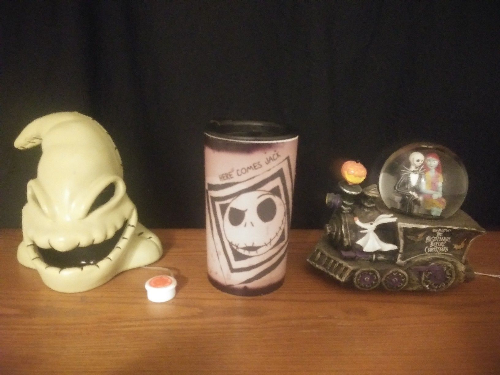 Nightmare Before Christmas Snowglobe, Fog Machine, and Cup