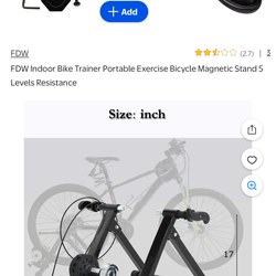 FDW Indoor Bike Trainer