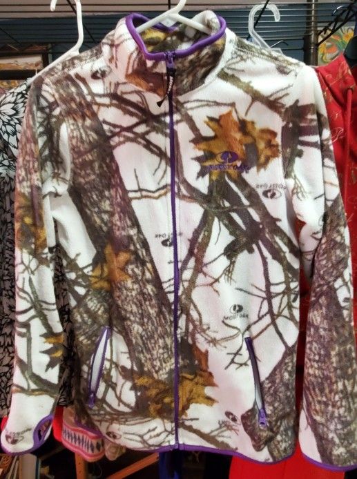 MOSSY OAK Fleece Half ZIP UP JACKET. SIZE S, 4-6