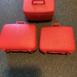 Set of 3 Barbie Luggage -RED