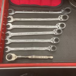 Snap On 6pc Wrench With Ratcheting 12 Points 