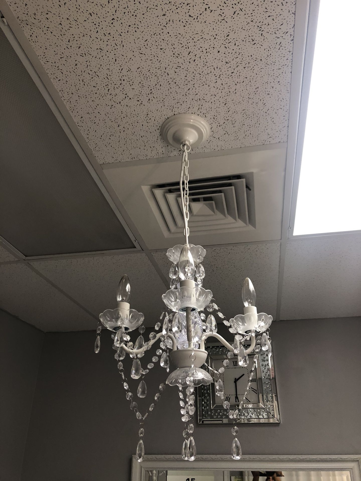 Acrylic Chandelier in GREAT CONDITION
