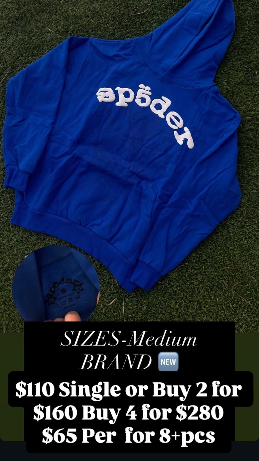 Sp5der Blue Hoodie