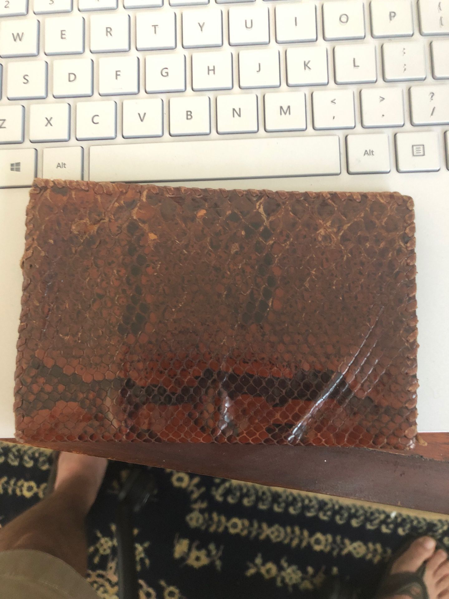 Snake Skin Leather Wallet