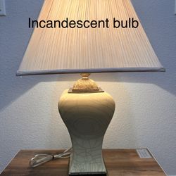 Uttermost Ivan Crackle Ceramic 34in 3-Way Table Lamp Original Shade