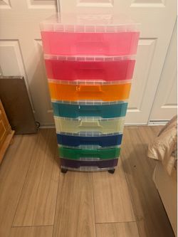 8 Drawer Rolling Cart Storage