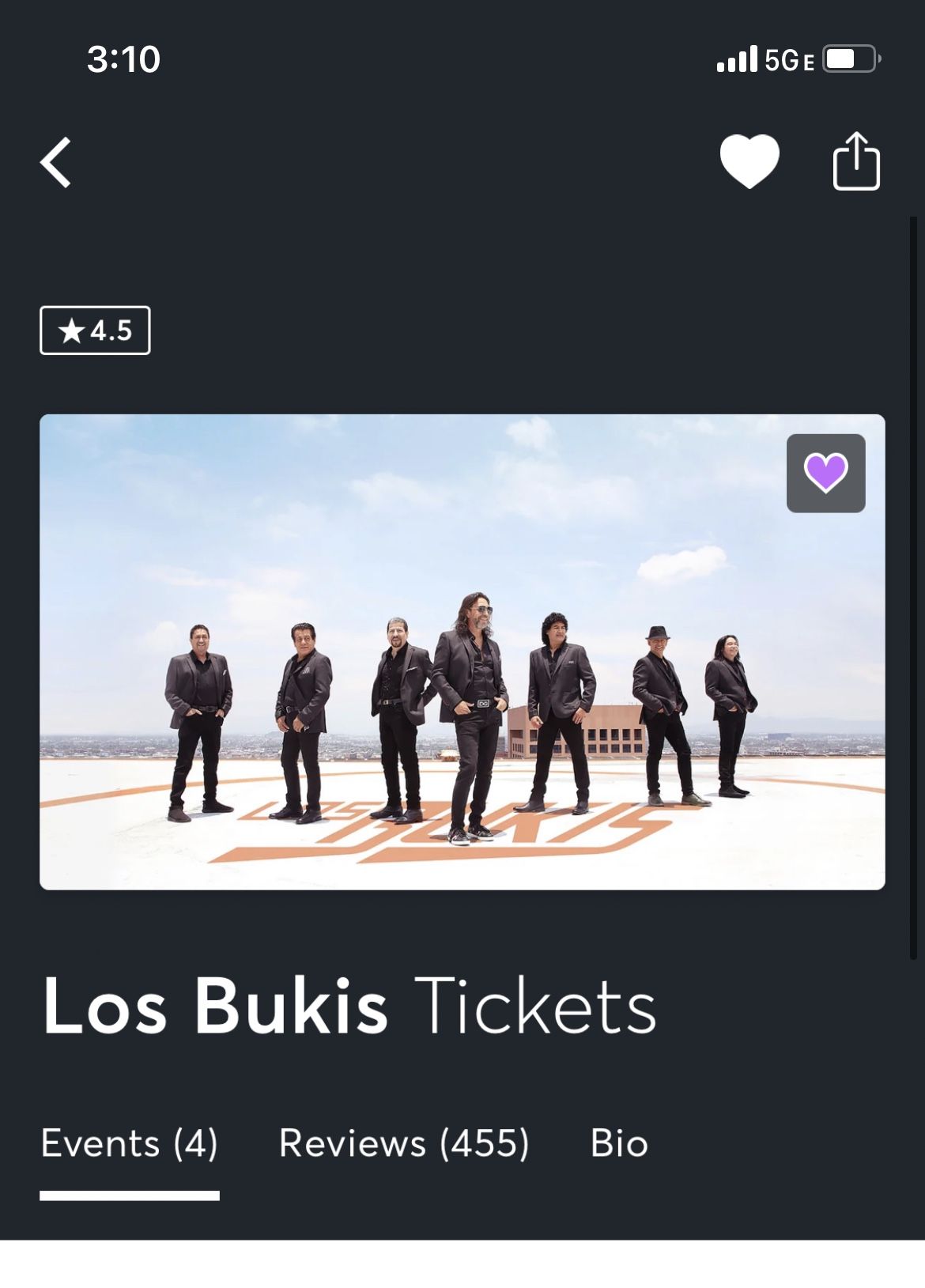 Los Bukis Ticket