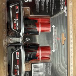 Milwaukee Brand New M12 3.0Ah XC 2-pack Batteries (48-11-2412)
