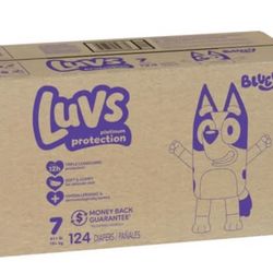 Luvs size 7 diapers 124 Count - 3 Boxes Available