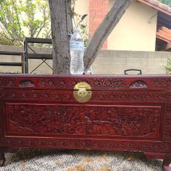 Hand Carved Trunk. Make Offer. 