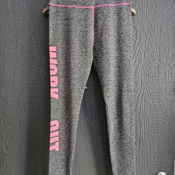 Women's Activewear Leggings - Gray & Hot Pink