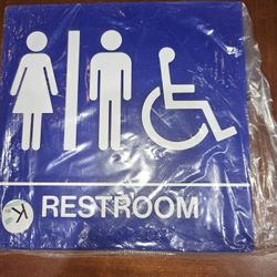 MEN WOMEN HANDICAP PLACARD BATHROOM SIGN 