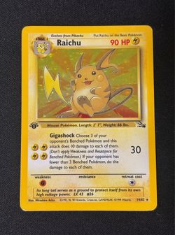 WOTC Raichu 1st Ed Holo- HP