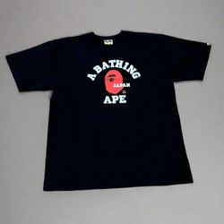 BAPE BLACK SHIRT WITH RED JAPAN LOGO 