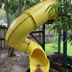 Yellow Tube Playground Slide