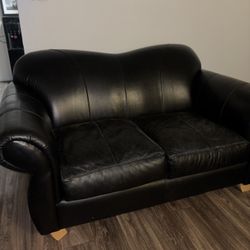 Black Leather Loveseat
