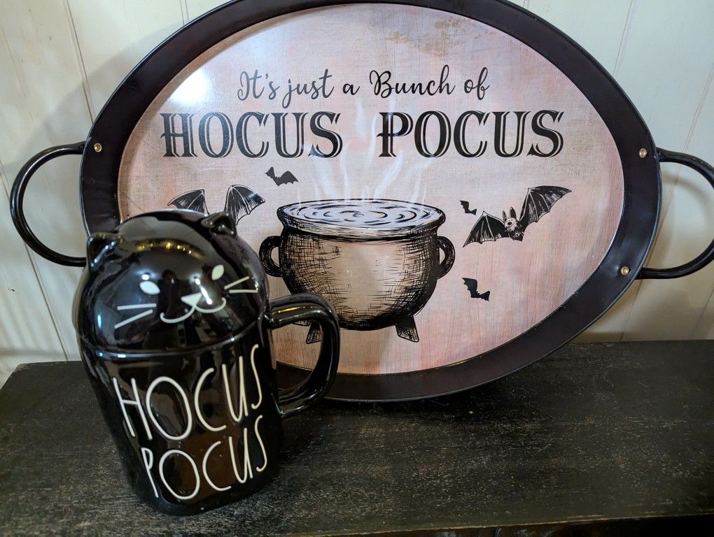 Hocus Pocus Rae Dunn Mug and Tray