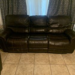 Large Sofa Couch Recliner Black Available