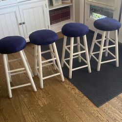 Bar Stools With Removable Cloth Tops.
