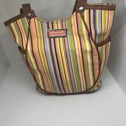 Longaberger Vintage Stripe Bag 