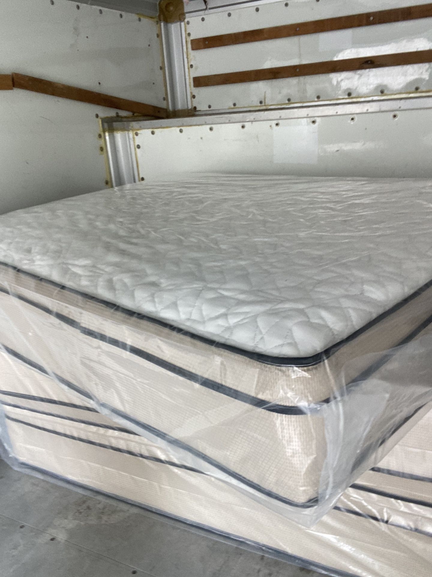 Queen Pillowtop Mattress And Box Spring New In Plastic Free Delivery In Atlanta