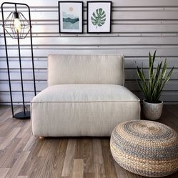 Restoration Hardware Gray COMO Modular Armless Chair⚡️