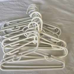 Toddler / Kids White Plastic Hangers