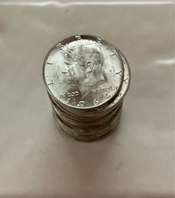 USA Kennedy Half Dollar 1964 Stack of 21 Silver Coins