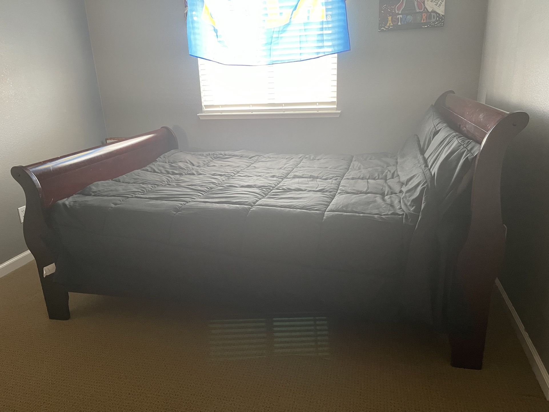 Queen Size Bed And Dresser With Mirror. Send An Offer