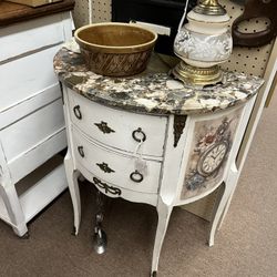 Antique Small Cabinet w/ Marble Top