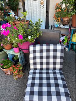 Chair Upholstered Buffalo Black & White Check