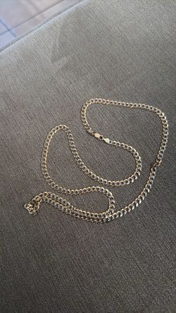 14k gold curb link chain