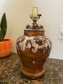 Vintage Ceramic Glazed Lamp Retro Mid Century Modern 