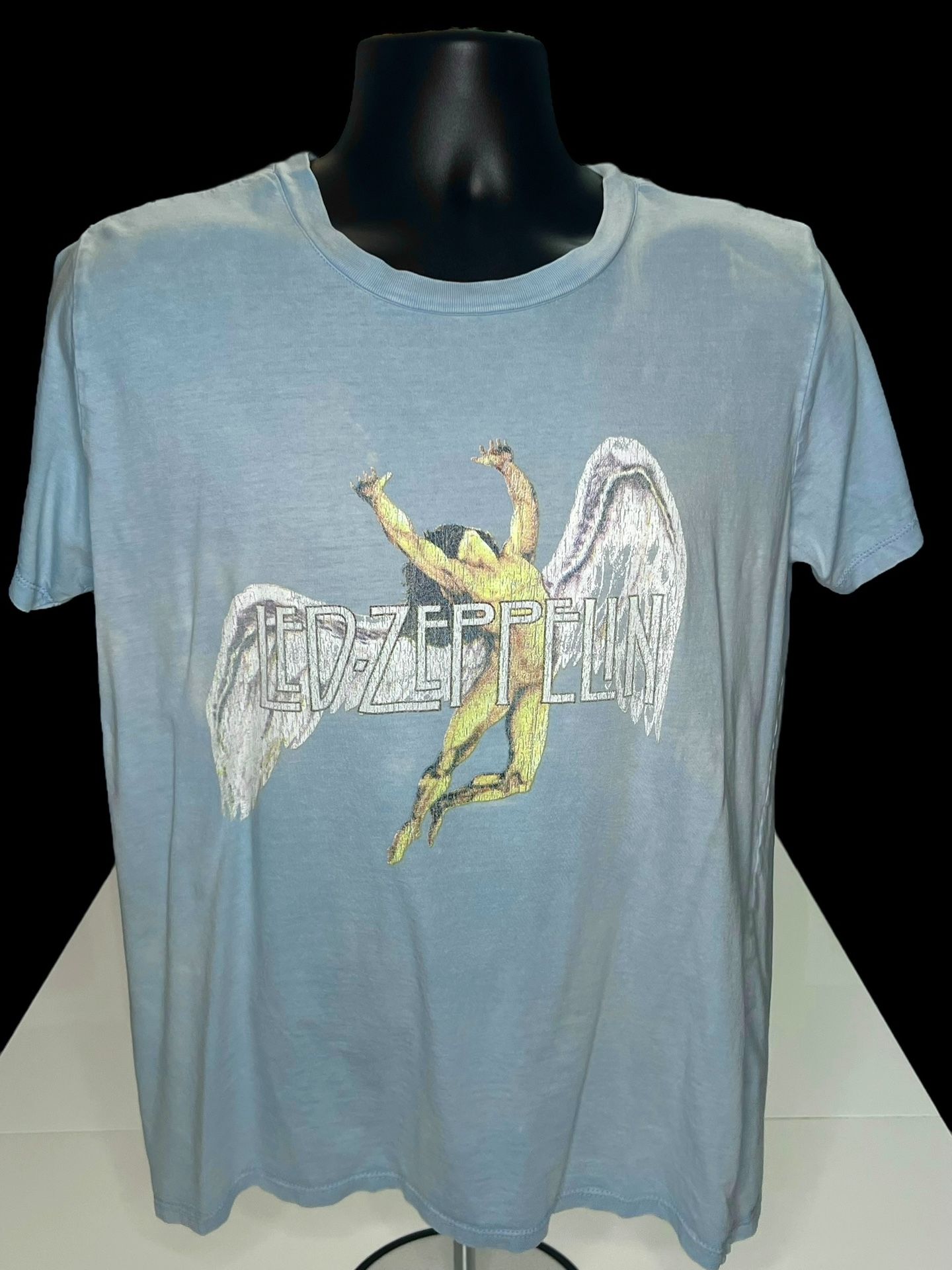 Led Zeppelin Icarus Angel Shirt Classic Fit Blue XL Band Tee 2021 Licensed Rock