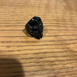 Cool Black Skull Biker Ring 