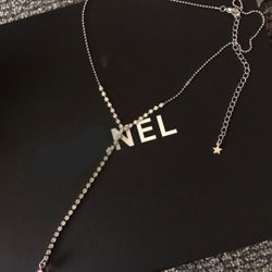 NEW Gorgeous Women Swarovski Rhinestone Drop Y Style Necklace