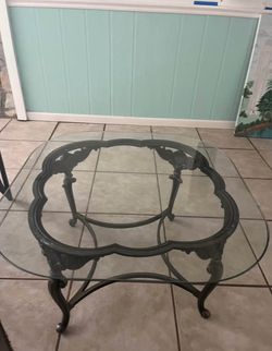 GLASS TOP COFFEE TABLE